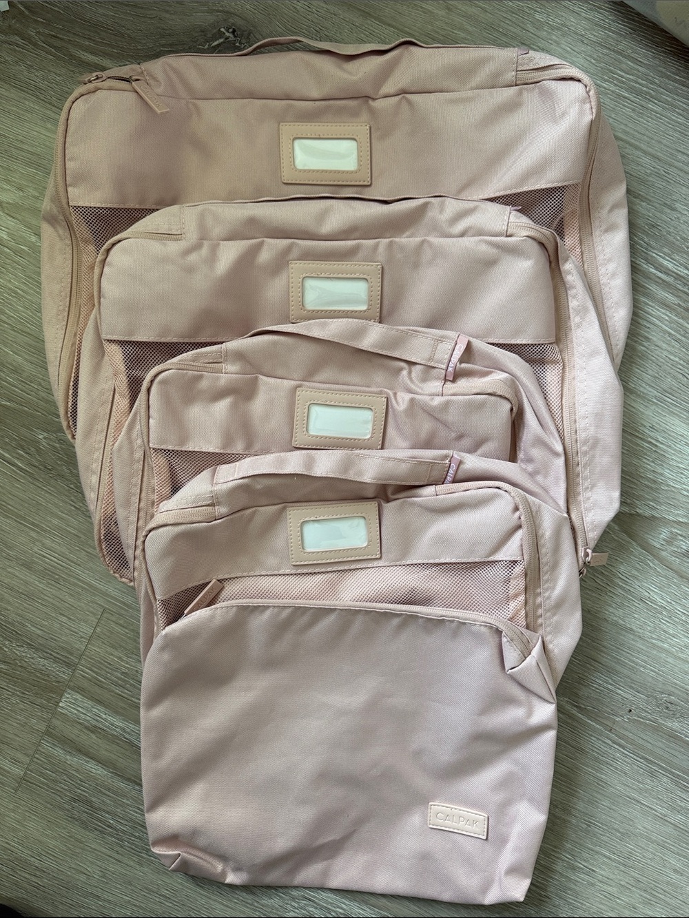 Calpak Blush Pink Packing Cube Set
